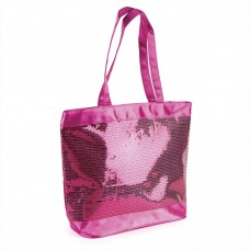 Large Pink Shoulder Bag with Sequins