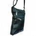 Real Leather Lorenz Messenger Bag in Black