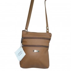 Real Leather Lorenz Messenger Bag in Light Brown