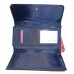 Large Navy Faux Leather Purse with Metal Ring